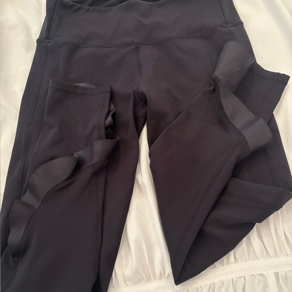 Black Ruffle Leggings
